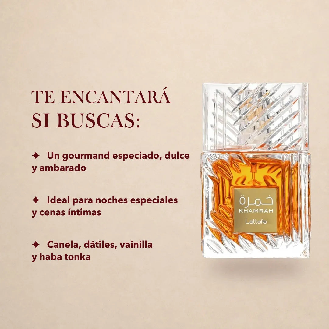 Lattafa Khamrah EDP — te encantará si buscas
